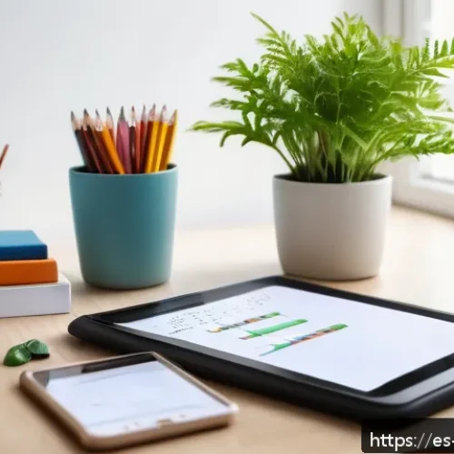 실내건축 실기 시험 전날 준비 사항 - A well-organized study desk in a bright, tidy room designed for exam preparation, featuring neatly a...