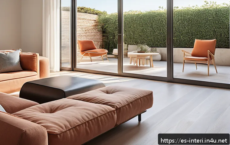 실내건축기사 자격증 시험의 특징 - A modern Spanish apartment interior showcasing expert spatial distribution: an open, airy social liv...